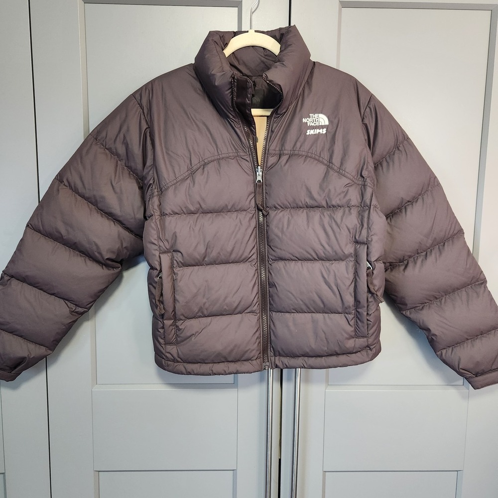 New The North Face x Skims Nupuche Puffer Jacket Brown Phoenix 700 Small Down